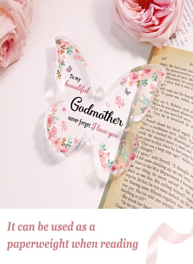 GiftyTrove Unique Godmother Gifts, 5x3.8x0.5 Inch Butterfly Acrylic Plaque Decor, Mothers Day Birthday Christmas Gift, Will You Be My Godmother from Godchild - Image 4
